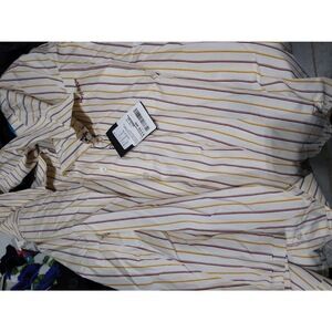 Meryll Rogge-Cutoffs Shirt-Striped Shirting Mustard Multi-MD